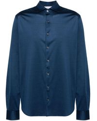 D4.0 - Classic-Collar Cotton Shirt - Lyst