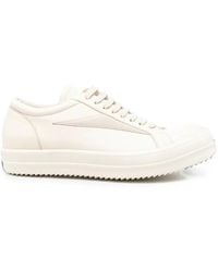 Rick Owens - Leather Lace-Up Fastening Sneakers - Lyst