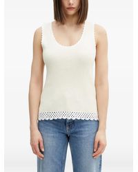 Wales Bonner - Geribbelde Top Met Gehaakte Afwerking - Lyst