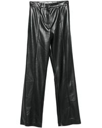 SIMONA CORSELLINI - Seam-Detail Faux-Leather Trousers - Lyst