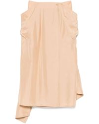 Carven - Silk Straight Skirt - Lyst