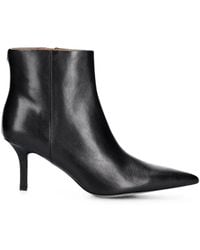 Patrizia Pepe - Pointed-Toe Leather Ankle Boots - Lyst