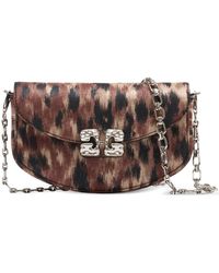 Ganni - Lulu Leopard-Print Crossbody Bag - Lyst