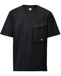 C.P. Company - 30/2 Mercerized-Jersey Twisted Short-Sleeve Pocket T-Shirt - Lyst