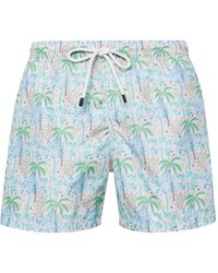 Fedeli - Madeira Badeshorts Mit Botanischem Print - Lyst