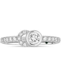 COURBET - 18Kt Recycled Co Half-Pavé Laboratory-Grown Diamond Set Ring - Lyst