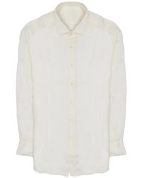 120% Lino - Long-Sleeve Linen Shirt - Lyst