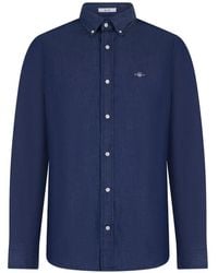GANT - Slim-Fit Overhemd Met Lange Mouwen - Lyst