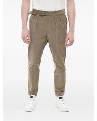 Paolo Pecora - Corduroy-Texture Pleated Cotton Trousers - Lyst