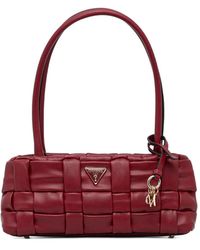 Guess - Marion Woven Shoulder Bag - Lyst