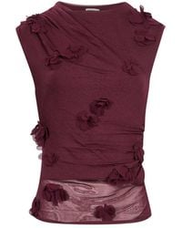 Jonathan Simkhai - Haut Drapé Tessa À Appliqué Floral - Lyst