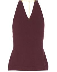 Elisabetta Franchi - チェーンネック ノースリーブトップ - Lyst