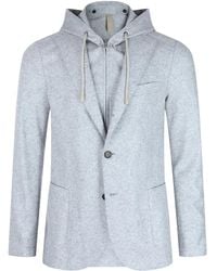 Eleventy - Hooded Single-Breasted Blazer - Lyst