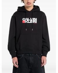 Calvin Klein - Logo-Detail Hooded Hoodie - Lyst