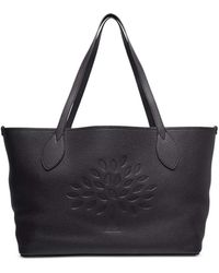 Mulberry - Tree Logo-Embossed Pebbled-Leather Tote Bag - Lyst