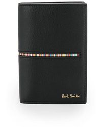 Paul Smith Portemonnaie mit Streifen - Schwarz