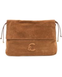 Coccinelle - Logo-Detail Suede Shoulder Bag - Lyst