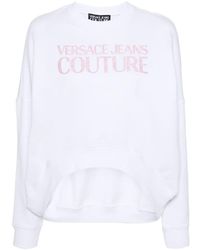 Versace - Katoenen Sweater Met Logoprint - Lyst