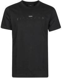 John Richmond - T-Shirt Strassé À Logo Imprimé - Lyst