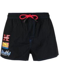 DIESEL - Logo-Print Swim Shorts - Lyst