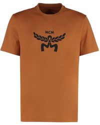 MCM - Logo-Detail Crew Neck T-Shirt - Lyst