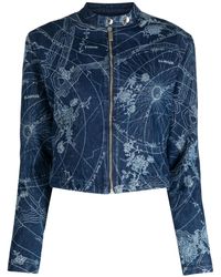 Off-White c/o Virgil Abloh - Map-Print Denim Jacket - Lyst