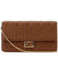 Fendi - Compact Baguette Chain Wallet - Lyst