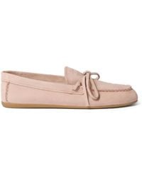 Miu Miu - Mocassins En Daim À Lacets - Lyst