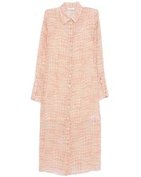 Patrizia Pepe - Croco-Print Midi Shirt Dress - Lyst