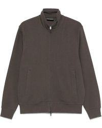 Emporio Armani - Cotton Zipped Sweatshirt - Lyst
