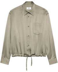 Ami Paris - Long-sleeved Drawstring Shirt - Lyst