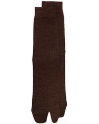 Maison Margiela - Tabi Ribbed-Knit Socks - Lyst