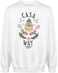 Casablancabrand - Casa Way Embroidered Sweatshirt - Lyst