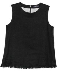 Max Mara - Fringed-Edge Sleeveless Top - Lyst