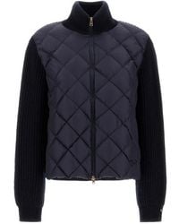 Herno - Quilted Panelled Cardigan - Lyst