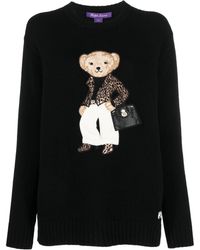 Ralph Lauren Collection - Ralph Lauren Moto Polo Bear Cashmere Sweater - Lyst