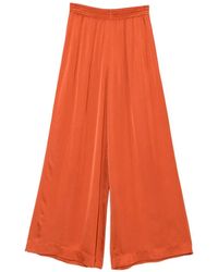 ViCOLO - Elasticated-Waistband Wide-Leg Palazzo Pants - Lyst