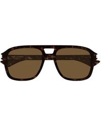 Saint Laurent - Sl 881 Tortoiseshell-Effect Pilot-Frame Sunglasses - Lyst