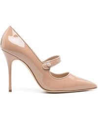 Manolo Blahnik - Camparinew Patent Leather Pointed Toe Pumps - Lyst