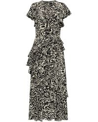 Ulla Johnson - Amaia ruffled animal-print maxi dress - Lyst
