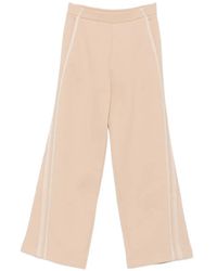 Max Mara - Side-Stripe Wide-Leg Trousers - Lyst