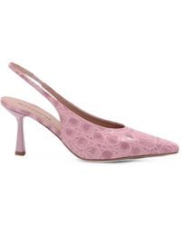 Notabene - Emmely 70 Crocodile-Effect Square-Toe Pumps - Lyst