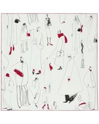 POTAMY - Foulard En Soie À Imprimé Graphique - Lyst