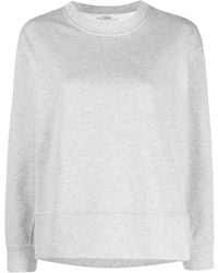 Peserico - Side-Slits Crew-Neck Sweatshirt - Lyst