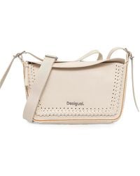 Desigual - Braided-Detail Contrast-Stitch Shoulder Bag - Lyst