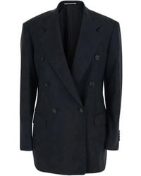 Tagliatore - Double-Breasted Notched-Lapels Jacket - Lyst