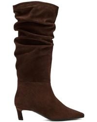 Alohas - Kalila Ruched Pointed Boots - Lyst