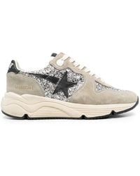 Golden Goose - Running Sole Glitter-embellished Sneakers - Lyst