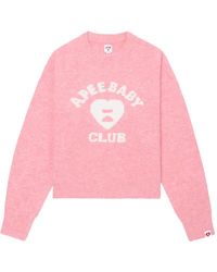 AAPE BY A BATHING AP - Intarsia-Knit Logo-Motif Sweater - Lyst