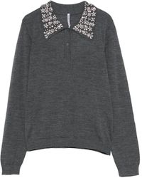 Liviana Conti - Polokragen-Pullover Mit Verziertem Kragen - Lyst